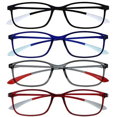 Opulize RRRR61-137Z - Occhiali da lettura unisex leggeri Opulize RRRR61-137Z - Occhiali da lettura unisex leggeri