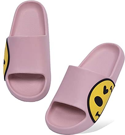 Waysoland Ciabatte donna uomo estive da Spiaggia Sandali,Ciabatte Morbide per bambini bagno,Doccia,pantofole antiscivolo infradito per interni ed esterni(rosa,29/30 EU)