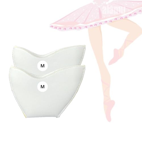 DANCEWEAR Salvapunte Anatomico in Lattice Elastico 1 paio di Colore Bianco Per Ballerina/Bambina/Ragazza/Saggi Accademici/Insegnanti di Danza (M (36,5-38,5))