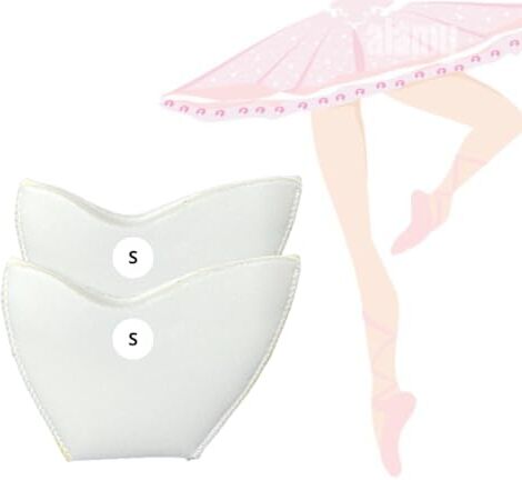 DANCEWEAR Salvapunte Anatomico in Lattice Elastico 1 paio di Colore Bianco Per Ballerina/Bambina/Ragazza/Saggi Accademici/Insegnanti di Danza (S (33-36))