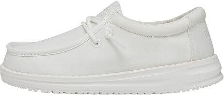 Hey Dude Wally Youth Slub Canvas, Moccasin Bambini e ragazzi, Bianco, 32 EU