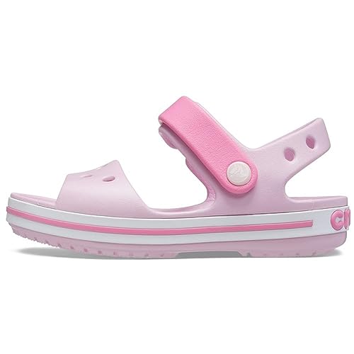 Crocs Crocband Sandal Kids, Sandali Unisex per Bambini, Leggeri e dalla Vestibilità Sicura, con Dettagli Rosa Ballerina, Taglia 19-20 EU