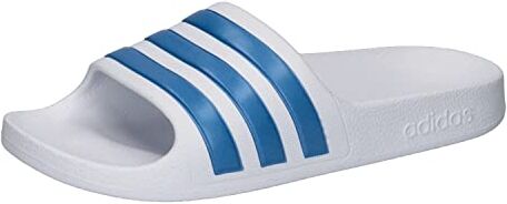 Adidas Adilette Aqua Slides Kids, Infradito, Ftwr White Blue Fusion Met Ftwr White, 37 1/3 EU