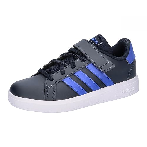 Adidas Grand Court Elastic Lace And Top Strap Shoes, Sneaker Unisex Bambini e ragazzi, Legend Ink Team Royal Blue Ftwr White, 29 EU