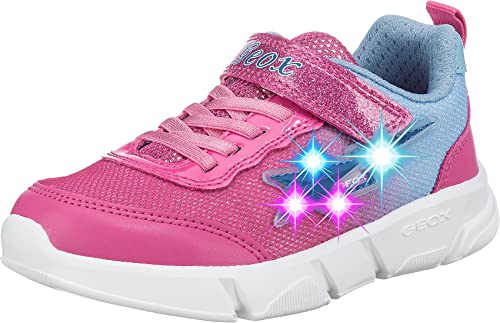 Geox J Aril Girl B, Sneakers Bambine e ragazze, Rosa/Blu (Fuchsia/Sky), 34 EU