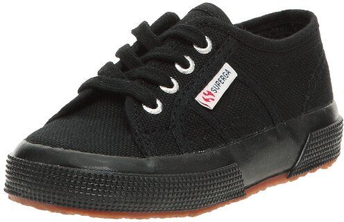 Superga 2750-Jcot Classic, Scarpe Unisex-Bambini e Ragazzi, Full Black, 23 EU