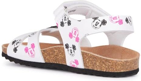 Geox J Adriel Girl C, Sandali, Bianco Nero, 36 EU