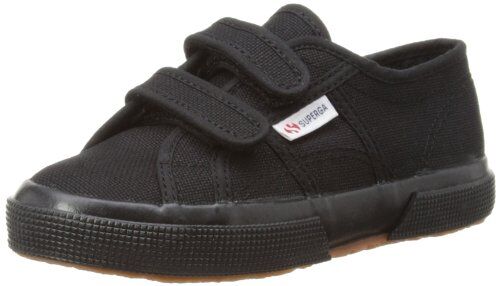 Superga 2750 COTJSTRAP CLASSIC, Sneaker, Unisex Bambini e ragazzi, Nero (Full Black 996), 22 EU