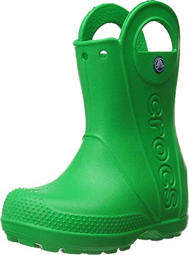 Crocs Handle It Rain Boot Kids, Scarpe Da Barca Unisex Bambini E Ragazzi, Grass Green, 27 28 EU