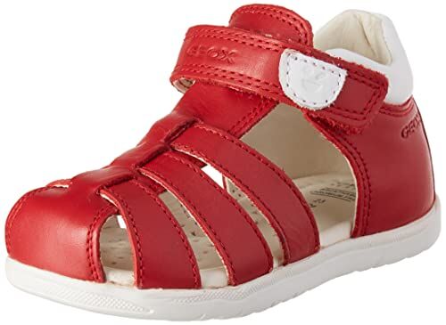 Geox B Sandal Macchia Boy, Bimbo 0-24, Red/White, 18 EU Stretta