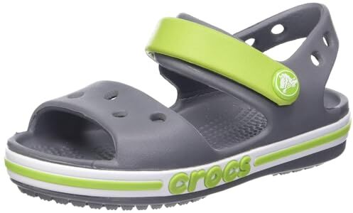 Crocs Bayaband Sandal K, Infradito per Il Tempo Libero e Abbigliamento Sportivo Unisex per Bambini, Grigio (Carbone), 19/20 EU