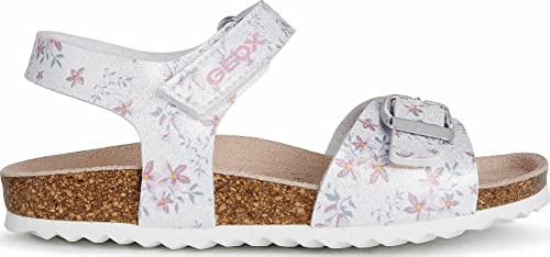 Geox J Adriel Girl C, Sandali, Argento (Silver C1019), 33 EU