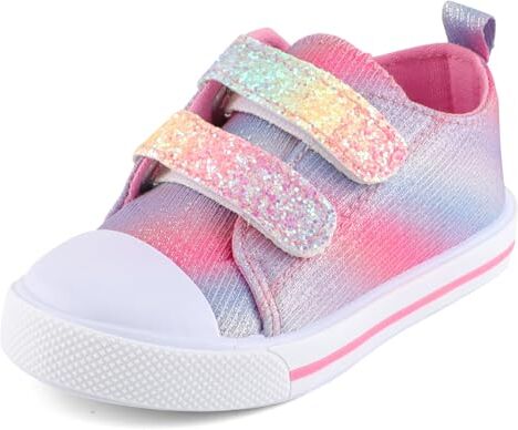 Cheerful Mario 1-5 Anni Scarpine Bimba Primi Passi Scarpe da Tela Bambina Sneaker Casual Scarpe Glitter Neon 28 EU