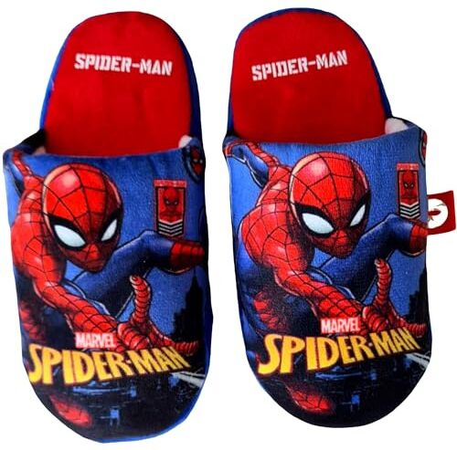 ILS I LOVE SHOPPING Pantofole per Bambini e Ragazzi Ciabatte Morbide e Calde (32, SPIDERMAN)