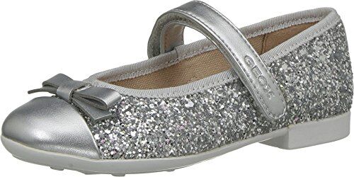 Geox Jr Plie' A, Ballerine Bambine e ragazze, Argento (Silver), 37 EU