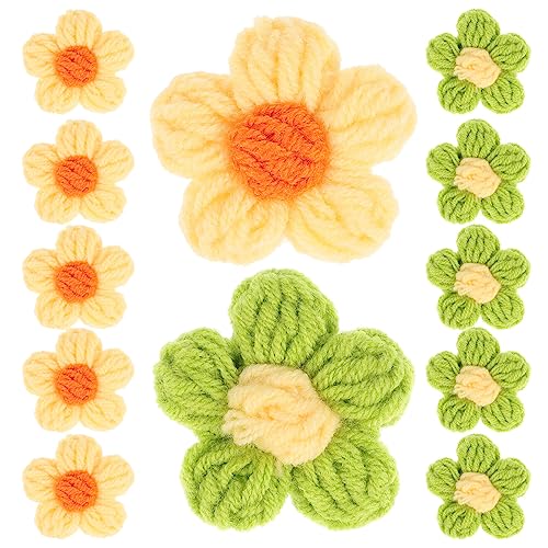 FOMIYES 10 Pezzi Accessori Per Forcine Applicazioni Di Fiori All'uncinetto Applique Per Ornamenti Nuziali Piccolo Fiore Forme Di Filato Maglione Bambino Che Fa i Primi Passi Fallo Da Solo