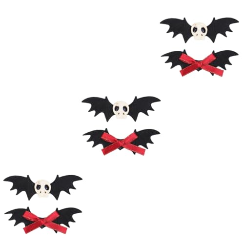 FRCOLOR 6 Pz carta di halloween copricapo ad ala di pipistrello accessori per da donna molletta accessori per a forma di teschio decorazioni per a forma di teschio