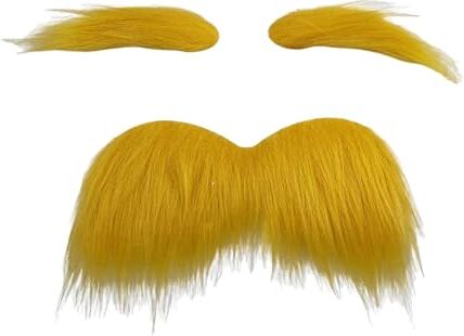 Oshhni Set per sopracciglia e barba finte. Decorazione per barba finta. Costume divertente con baffi per giochi di ruolo, feste di compleanno, carnevale, Barba 12.5 cm x 7 cm