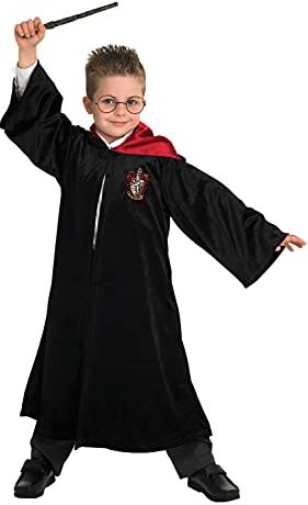 Rubie's Rubies Costume Harry Potter Deluxe per Bambino e Bambina, Licenza Ufficial, Tunica con Cappuccio, Unisex, Gryffindor