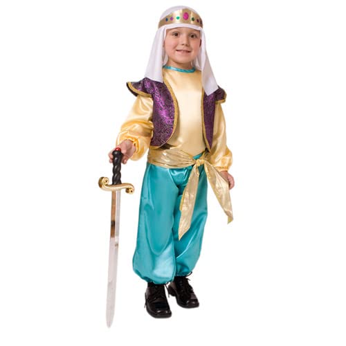 Dress Up America Costume da sultano arabo per bambino Costume da principe Aladdin per bambini