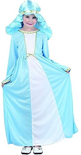 Ciao -Vergine Maria costume travestimento bambina (5-7 anni) Calzelunghe, Azzurro,