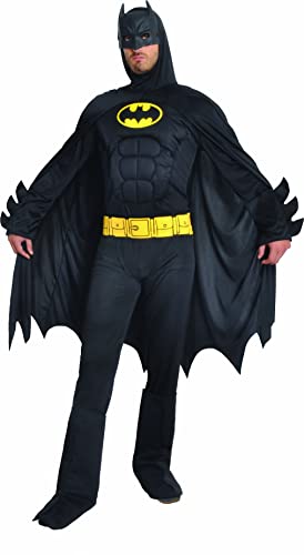 Ciao -Batman Dark Knight costume adulto originale DC Comics (Taglia muscoli pettorali imbottiti, Colore Nero,