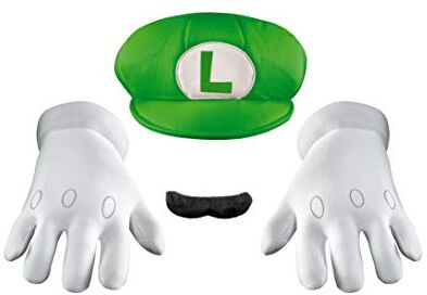 DISGUISE Super Mario 13381 Set Travestimento Luigi, Verde, Taglia Unica