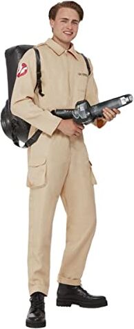 SMIFFYS Ghostbusters Mens Costume, Jumpsuit & Inflatable Backpack, (XL)