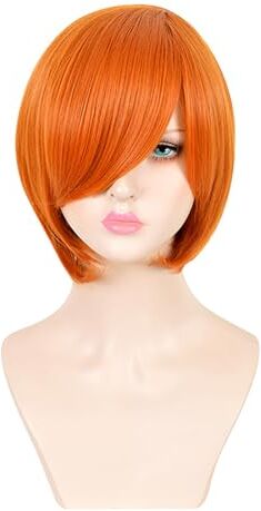 YEAJION Nami Cosplay Parrucca Lunga/Corta Arancione Anime One Piece Cosplay Costume Nami Wig Natale Halloween Carnevale Party Performance Costume Accessori Adulti