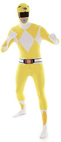 Morphsuits Costume per Travestimento da Power Rangers, Adulto, Taglia: XXL, Colore: Giallo