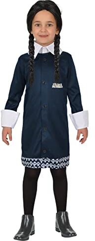 Ciao -Costume Mercoledì Addams Family, 8-10 anni Ragazza, Blu scuro,