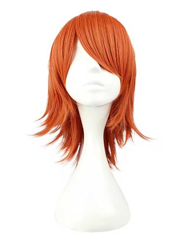 YEAJION Nami Cosplay Parrucca Lunga/Corta Arancione Anime One Piece Cosplay Costume Nami Wig Natale Halloween Carnevale Party Performance Costume Accessori Adulti