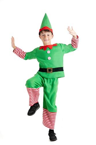 Ciao - Piccolo Elfo Natale costume travestimento bambino (Taglia unica 5-7 anni)