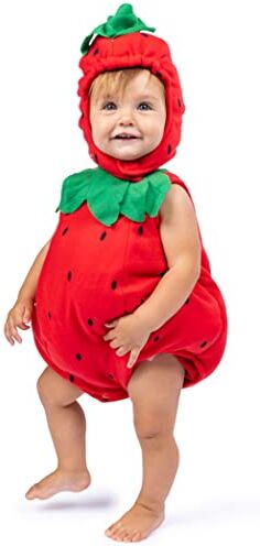 Dress Up America - Carino Bambino Fragola Costume, Multicolore, taglia 12-24 mesi (Peso: 10-13,5 kg, Altezza: 74-86 cm),