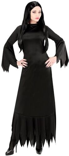 WIDMANN MILANO PARTY FASHION Costume Mortisia, vestito, strega, fata cattiva, vestito in maschera, Halloween