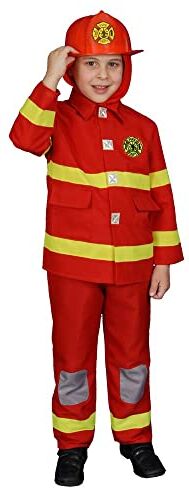 Dress Up America Set Ragazzi Vigile Del Fuoco Per Bambini Deluxe-Miglior Costume Per Giochi Di Ruolo, Multicolore, 4-6 anni (vita: 71-76, altezza: 99-114 cm),