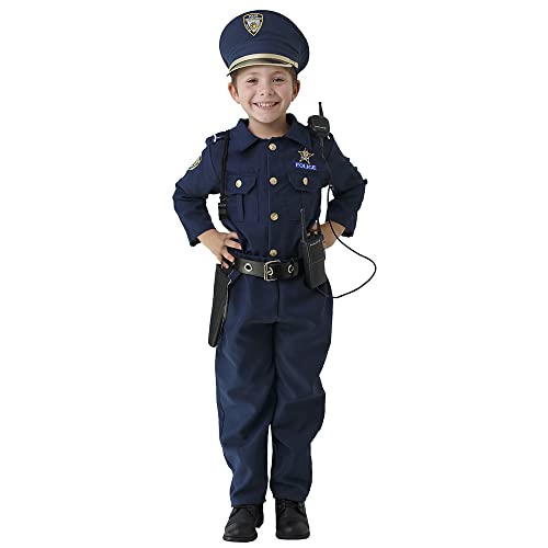 Dress Up America Police Costume Per Ragazzi Camicia, Pantaloni, Cappello, Cintura, Fischietto, Fondina Per Pistola E Set Di Poliziotti Walkie-Talkie