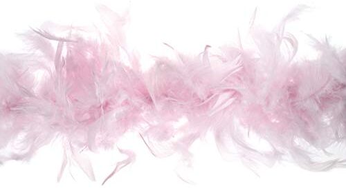 Trimits marabù Marabou-Costume da Boa con Piume per Feste, Festival, Orgoglio, Addio al Celibato, Halloween, Natale, Cotone, Rosa, 1.8m x 12cm