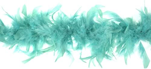 Trimits marabù Marabou-Costume da Boa con Piume per Feste, Festival, Orgoglio, Addio al Celibato, Halloween, Natale, Cotone, Turchese, 1.8m x 12cm