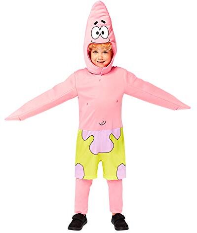 amscan Costume ufficiale Nickelodeon Patrick 3-12 anni, rosa, 4-6 Anni