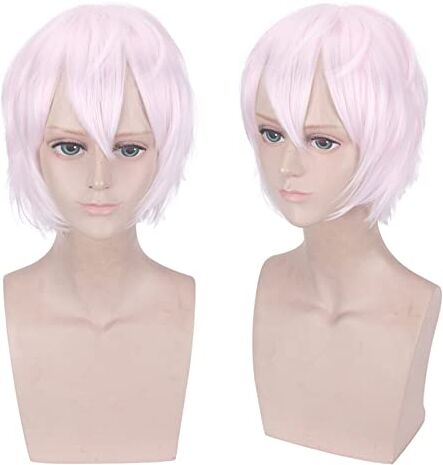 EQWR Halloween Fashion Christmas Party Dress Up Wig Cos Wig Mystery Asla/Julian Dvorak Color:Pl-598-1 Asila[Pink And White Color]