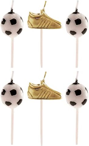 dekora Candele Pallone da Calcio per Decorazione, Multicolore, 6 pz