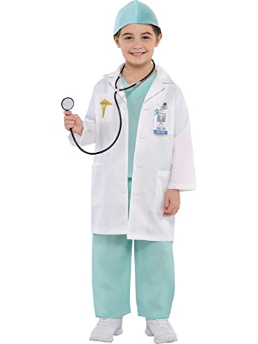 amscan Christys Dress Up 999659/999660 Costume da Dottore per Bambini, 3-4 Anni