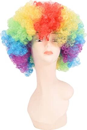 ABOOFAN 2 Pz Parrucca Colorata Parrucca Pagliaccio Enorme Di Halloween Parrucca Da Clown Halloween Parrucche Per Da Festa Costume Da Pagliaccio Cosplay Trucco Bambino