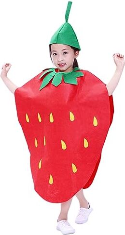 Vaguelly 1Pc Abbigliamento Trucco Abbigliamento Performance Verdura Fragola Vestito Da Bambino Natale Ragazza Vestito Da Bambino Bambino Ananas Cosplay Bambini Frutta Verdura Costumi In