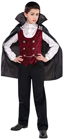 amscan Costume Vampiro 4-6 Anni. Contiene Camicia con Gilet, Mantello Multicolore