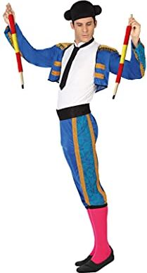 Atosa - --Costume Torero-Adulto M a L Uomo Blu, Colore ()