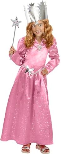 Funidelia Costume Glinda, la Strega Buona Il Mago di OZ per bambina Costume per Bambini e accessori per Feste, Carnevale e Halloween Taglia 7-9 anni Rosa