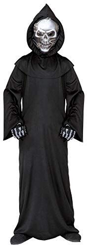 WIDMANN GRIM REAPER" (robe, hooded holographic skull mask, bone gloves) (128 cm / 5-7 Years)