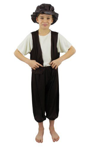 I LOVE FANCY DRESS LTD Costume da bambino e ragazzo, tema "Tudor", outfit per recite scolastiche, da povero ragazzo vittoriano, età rinascimentale.